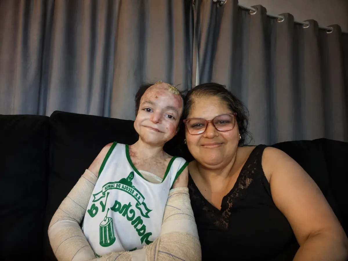 Marta Maria com o Pedrinho